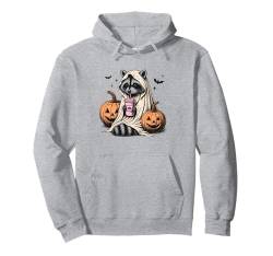 Süßes Geister-Kürbis-Halloween-Waschbär-Kostüm, Waschbär-Liebhaber Pullover Hoodie von Funny Halloween Ghost Gamer Pumpkin Apparel Co.