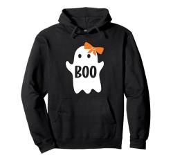 Niedlicher Geist mit Schleife, Boo Halloween Monster Kinder Erwachsene Pullover Hoodie von Funny Halloween Gym Workout Casual Gothic Gift Tee