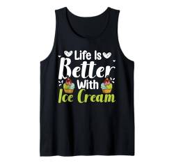 Eiscreme Gelato Sommer Männer Frauen Jungen Mädchen Eis Tank Top von Funny Ice Cream Lover Gifts Sundae Men Women Kids