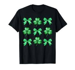 St. Patricks Day Bow Coquette Irish Green Clover Saint Paddy T-Shirt von Funny Irish Saint Patrick Day Lucky St Paddy Gifts