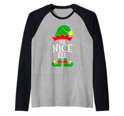 Die nette Elfe, lustige, passende Familiengruppe, Weihnachten, Lustiger Elf Raglan von Funny Matching Christmas Designs