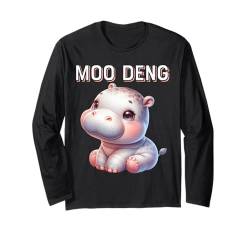 Niedliches Moo Deng Lustiges Baby Nilpferd Pygmy Nilpferd Langarmshirt von Funny Moo-Deng Cute Baby Hippo Pygmy Hippopotamus