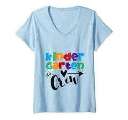 Damen Schulanfang Kindergarten Crew Class Kinder Jungen Mädchen T-Shirt mit V-Ausschnitt von Funny New Student Class Outfit Tees