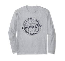 Camping Crew, Cool Fun Outdoor Retro Camping Langarmshirt von Funny Outdoorsy Lovin’ Apparel For Men & Women