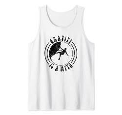 Gravity Is A Myth, Funny Sprüche Retro Rock Climbing Tank Top von Funny Outdoorsy Lovin’ Apparel For Men & Women