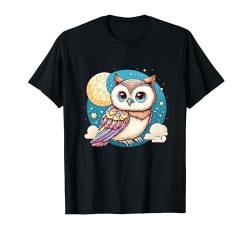 Niedliche Eule Vogel Tier Design Eule Liebhaber Mädchen Jungen T-Shirt von Funny Owl Lovers kids Gifts