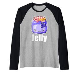 Kawaii Peanut Butter & Jelly PB&J Blueberry Paare Matching Raglan von Funny Peanut Butter & Jelly BFF Couples Food Co.