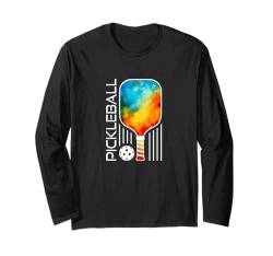 Bunte Pickleball-Liebhaber Grafiken Pickle Ball Damen Herren Langarmshirt von Funny Pickleball Gifts for Women Men Kids Mom Dad