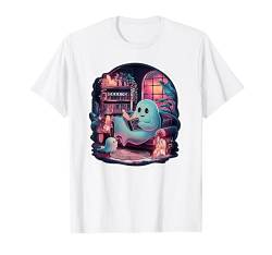 Niedliche Lesegeister-Bibliothekarin, Buchliebhaber, Damen, Herren T-Shirt von Funny Reading Ghost Library Booooks Men Women Tees