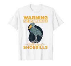 Lustiger Schuhschnabel Storch Tier Warnung kann spontan sprechen T-Shirt von Funny Shoebill Stork Lover Graphics Co.