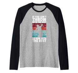 Shot Put Art für Herren und Damen, Kugelstoßen Raglan von Funny Shot Put Gift Sport Lover Apparel