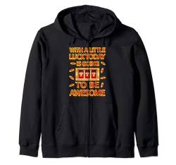 Spielautomat Casino Las Vegas Glücksspiel Glück Kapuzenjacke von Funny Slot Machine Gambler Bet Tee For Men Women