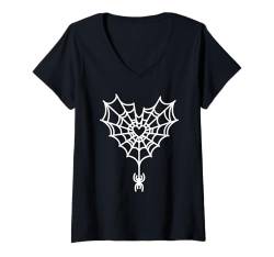 Damen Bestes Spinnennetz-Design für Männer, Frauen, Kinder, Insektennetz-Liebhaber T-Shirt mit V-Ausschnitt von Funny Spider Gift Tarantula Lover Apparel