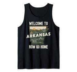 Lustiges "Welcome To Arkansas"-Retro-Design, lustige Arkansas Tank Top von Funny State Pride Souvenir Apparel