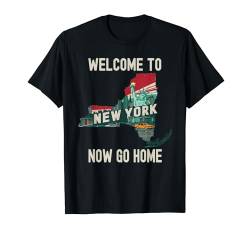 Lustiges "Welcome To New York" Retro-Design, lustiges New York T-Shirt von Funny State Pride Souvenir Apparel