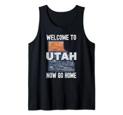 Lustiges "Welcome To Utah" Retro-Design, lustiges Utah Tank Top von Funny State Pride Souvenir Apparel