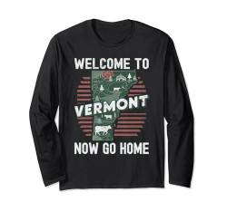 Lustiges "Welcome To Vermont"-Retro-Design, lustiges Vermont Langarmshirt von Funny State Pride Souvenir Apparel