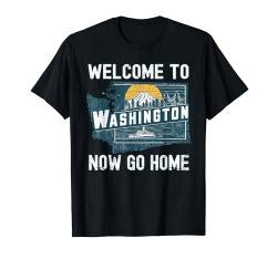 Lustiges "Welcome To Washington" Retro-Design, lustiges Washington T-Shirt von Funny State Pride Souvenir Apparel