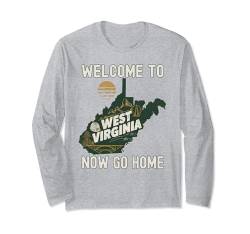 Willkommen bei West Virginia Retro Design, Lustiges West Virginia Langarmshirt von Funny State Pride Souvenir Apparel