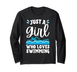 Cooles Schwimmen für Mädchen und Frauen, Schwimmer, Trainer, Teamsport Langarmshirt von Funny Swimming Gift Pool Swimmer