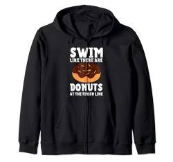 Schwimmkunst für Männer Frauen Schwimmer Donut-Liebhaber Schwimmen Kapuzenjacke von Funny Swimming Gift Pool Swimmer