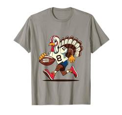 Thanksgiving Türkei spielt Fußball Touchdown Männer Jungen Kinder T-Shirt von Funny Thanksgiving turkey Playing Football tees