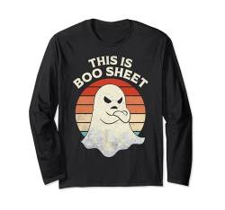 Das ist Boo Sheet Ghost Retro-Halloween-Kostüm für Herren und Damen Langarmshirt von Funny This Is Boo Sheet Halloween Costume Tees
