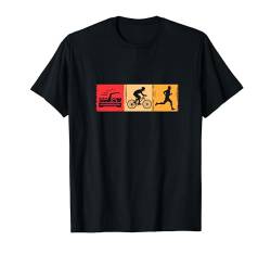 Bester Triathlon für Vater Schwimmen Laufen Schwimmen Fahrrad Laufen T-Shirt von Funny Triathlon Gift Triathlete Sport