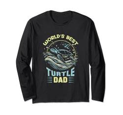 Bester Schildkrötenvater Meeresschildkrötenliebhaber für Männer, Jungen, Ehemann, Vater Langarmshirt von Funny Turtle Gifts & Shirts Love Tortoise