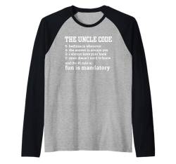 Uncle Code Art For Men First Time Onkel Brother Nephew Niece Raglan von Funny Uncle Gift Awesome Uncle