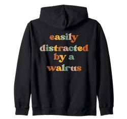 Leicht abgelenkt – Walross Dad Mom Walross Kapuzenjacke von Funny Walrus Gift for Men, Women, Dad & Mom