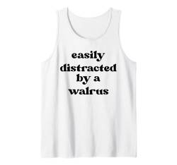 Leicht abgelenkt – Walross Dad Mom Walross Tank Top von Funny Walrus Gift for Men, Women, Dad & Mom