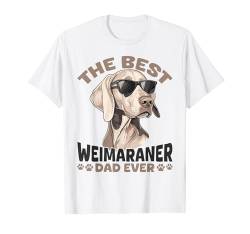 Lustiger Weimaraner Hund Der beste Weimaraner Papa aller Zeiten T-Shirt von Funny Weimaraner Lover Graphics Co.