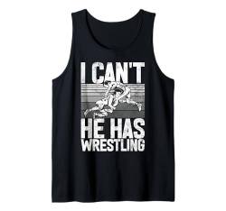 I Can't He Has Wrestling Mama Retro Wrestler Damen Mutter Tank Top von Funny Wrestling Gifts Women Mother's Day