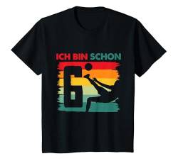 Kinder 6. Geburtstag Junge 6 Jahre Fussballer Fussball Geburtstags T-Shirt von Fußball Kindergeburtstag Fußballer Geburtstag