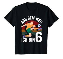 Kinder 6. Geburtstag Junge 6 Jahre Fussballer Fussball Geburtstags T-Shirt von Fußball Kindergeburtstag Fußballer Geburtstag