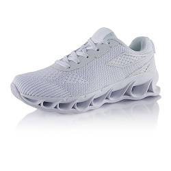 Fusskleidung® Damen Herren Laufschuhe Dämpfung Sportschuhe leichte Gesundheitsschuhe Weiß EU 36 von Fusskleidung