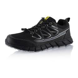 Fusskleidung® Damen Herren Wanderschuhe Bequeme Trekkingschuhe Softshell Schwarz EU 37 von Fusskleidung