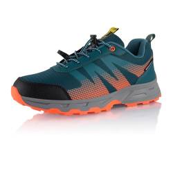 Fusskleidung® Damen Herren Wanderschuhe wasserdichte Trekkingschuhe Blau Orange EU 41 von Fusskleidung