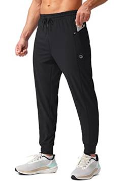 G Gradual Herren Jogginghose mit Reißverschlusstaschen, schwarz, Mittel von G Gradual