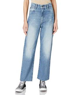 G-STAR RAW Damen Tedie Ultra High Straight Ripped Edge Ankle Jeans, Blau (sun faded ice fog destroyed D17177-B767-C275), 33W / 32L von G-STAR