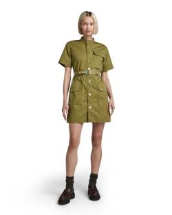 G-STAR RAW Damen Utility Kleid, Grün (smoke olive D23003-D310-B212), L von G-STAR