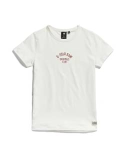 G-Star RAW Mädchen SS23001 t-Shirt ss T-Shirt, Weiß (Buff D24973-01-1358), 12 Jahre von G-STAR