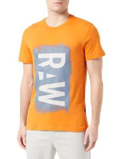 G-Star RAW Men's Painted raw gr r t T-Shirt, Orange (Amber D25014-336-3046), XS von G-STAR RAW