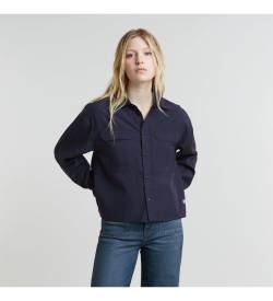 G-Star für Damen. D25242-4304-3873 Marineblaues Cropped Pocket Shirt (XS), Lässig, Modal, Langarm von G-Star