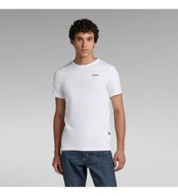 G-Star für Herren. D19070-C723-110 Schmales Base-T-Shirt weiß (S), Lässig, Kurzarm, Bio-Baumwolle, Nachhaltig von G-Star