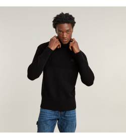 G-Star für Herren. D25151-C868-6484 Fischer-Strickpullover schwarz (S), Lässig, Bio-Baumwolle, Nachhaltig von G-Star