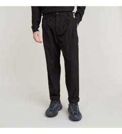 G-Star für Herren. D25233-D517-6484 Plissierte Tech Chino Entspannte Hose schwarz (35/32), Lässig, Recyceltes Polyester, Nachhaltig von G-Star