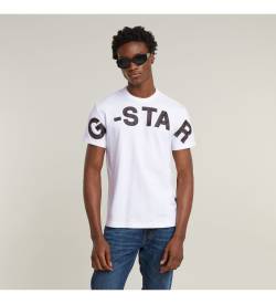 G-Star für Herren. D25533-C336-110 Embro Print T-Shirt weiß (XXL), Lässig, Kurzarm, Bio-Baumwolle, Nachhaltig von G-Star