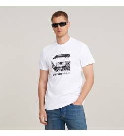 G-Star für Herren. D25706-C336-110 Paris-T-Shirt weiß (XXL), Lässig, Kurzarm, Bio-Baumwolle, Nachhaltig von G-Star